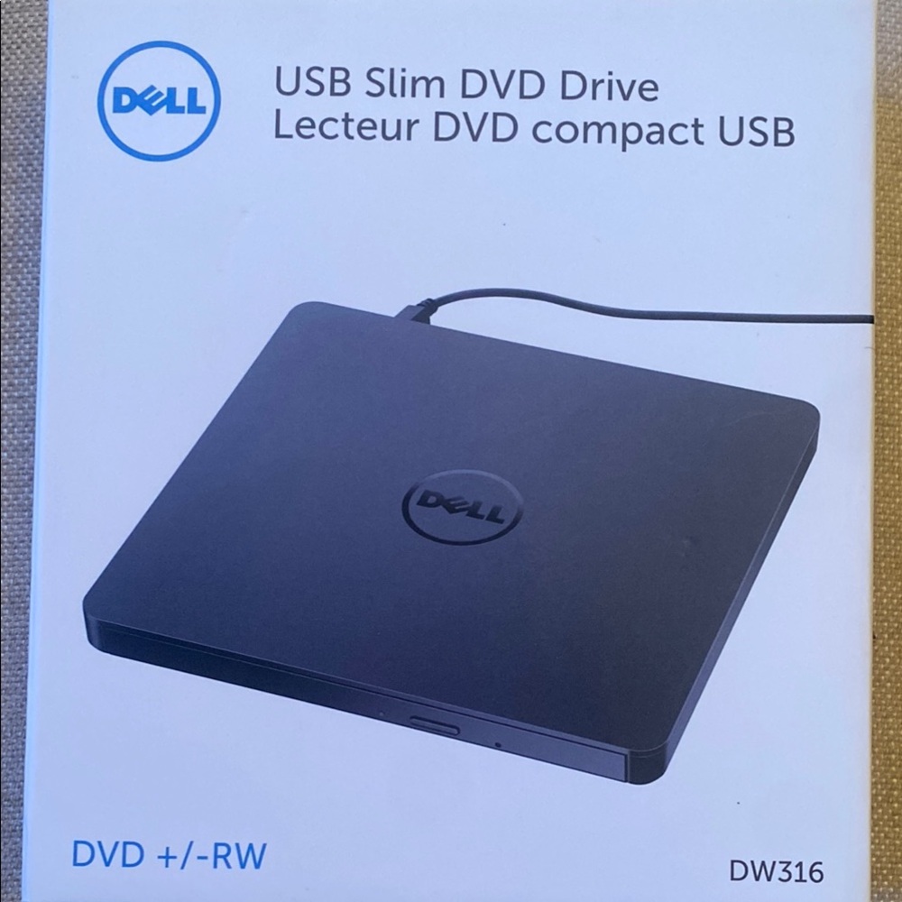 Dell USB Slim DVD Drive - Black